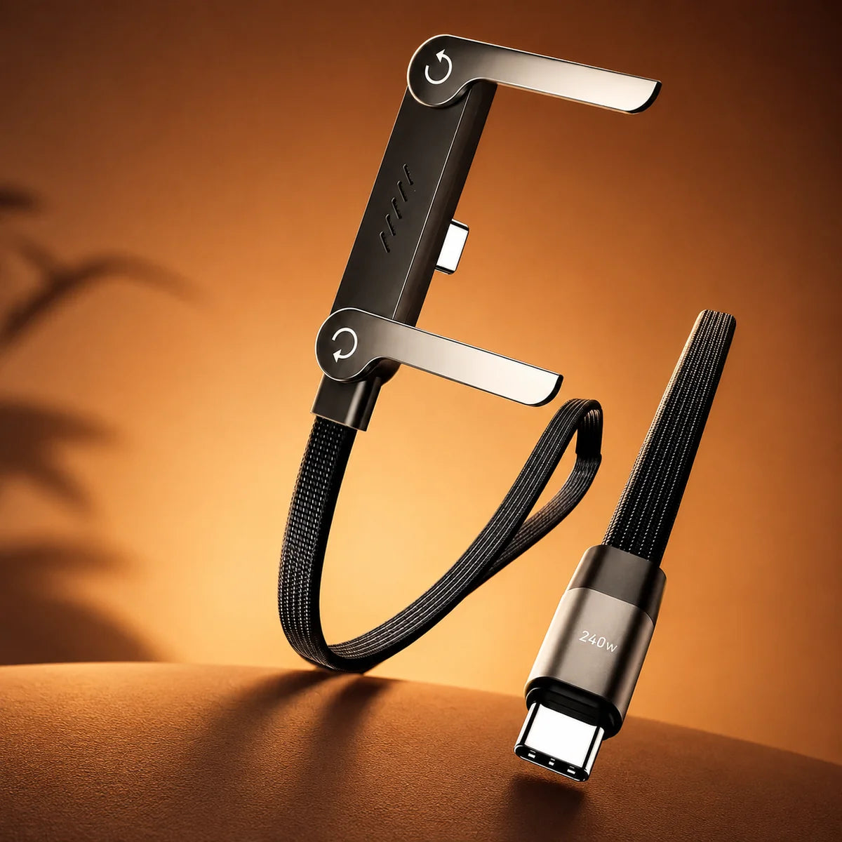2 In 1 Cable With Mobile Stand, Charging Cable With Phone Bracket, Foldable Charging Cable With Stand
