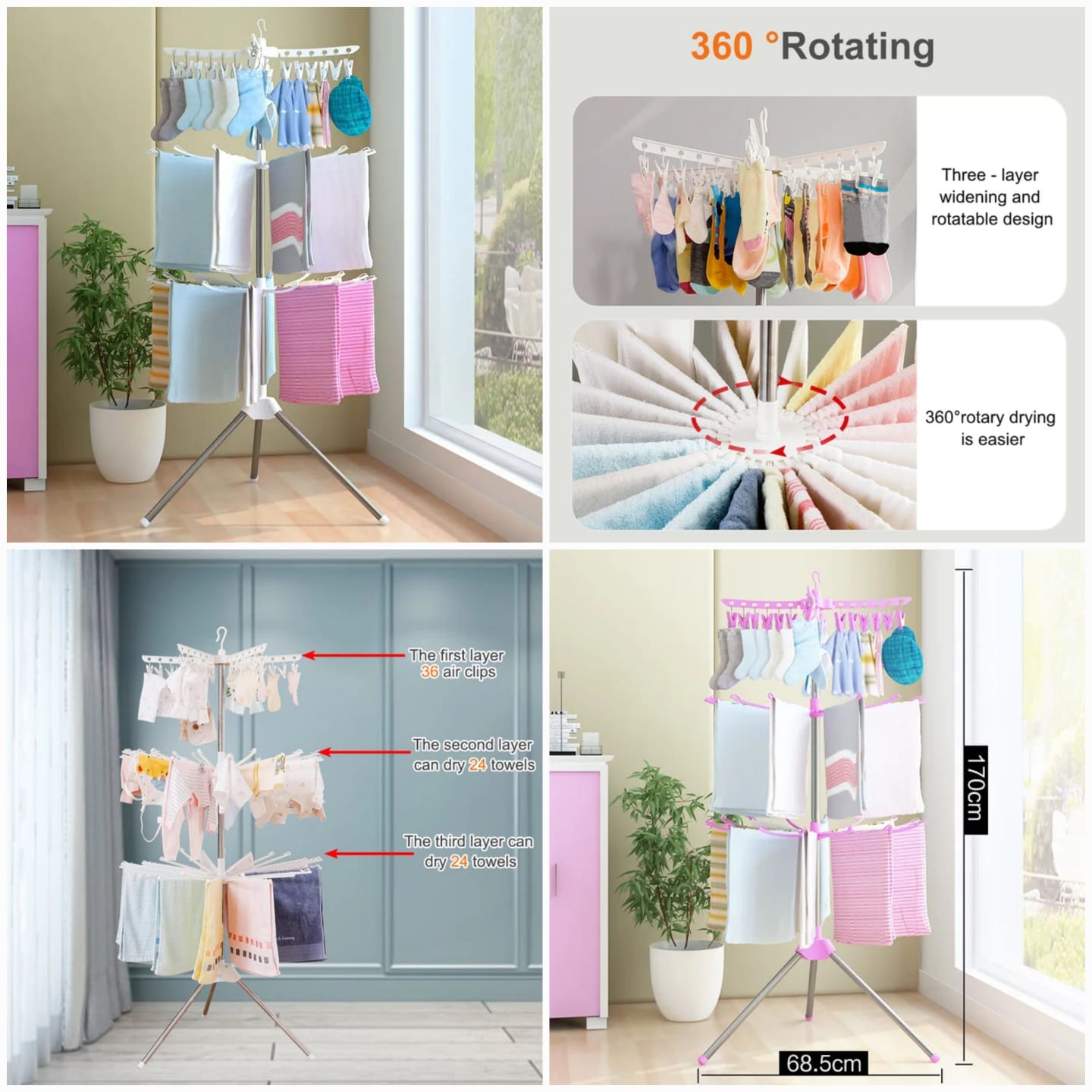 Laundry Clothes Drying Rack