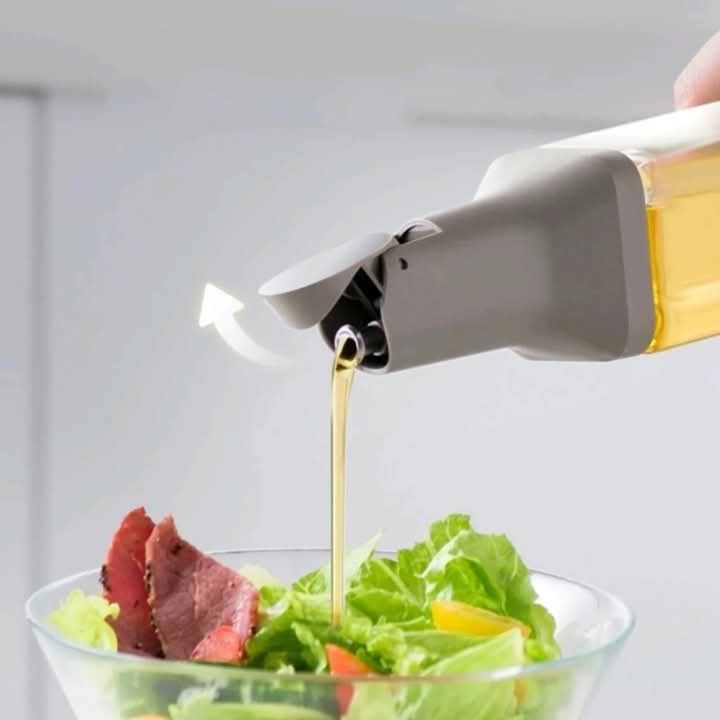 Auto opening oil and vinegar bottle