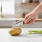3 In 1 Vegetables Peeler With Wooden Handle, Stainless Steel Scallion Shredder, Multifunctional Vegetable Slicing Peeler, Kitchen Tool