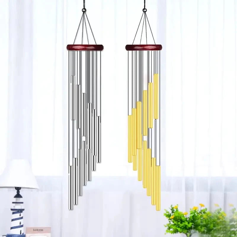 12 tubes wind chimes bells decor aluminium tube