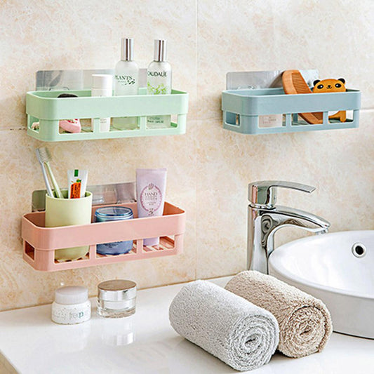 Plastic inter design bathroom kitchen organize shelf rack