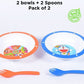 Pack of 2 Baby Bowl set  Cute Childern Bowl Set