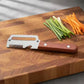 3 In 1 Vegetables Peeler With Wooden Handle, Stainless Steel Scallion Shredder, Multifunctional Vegetable Slicing Peeler, Kitchen Tool