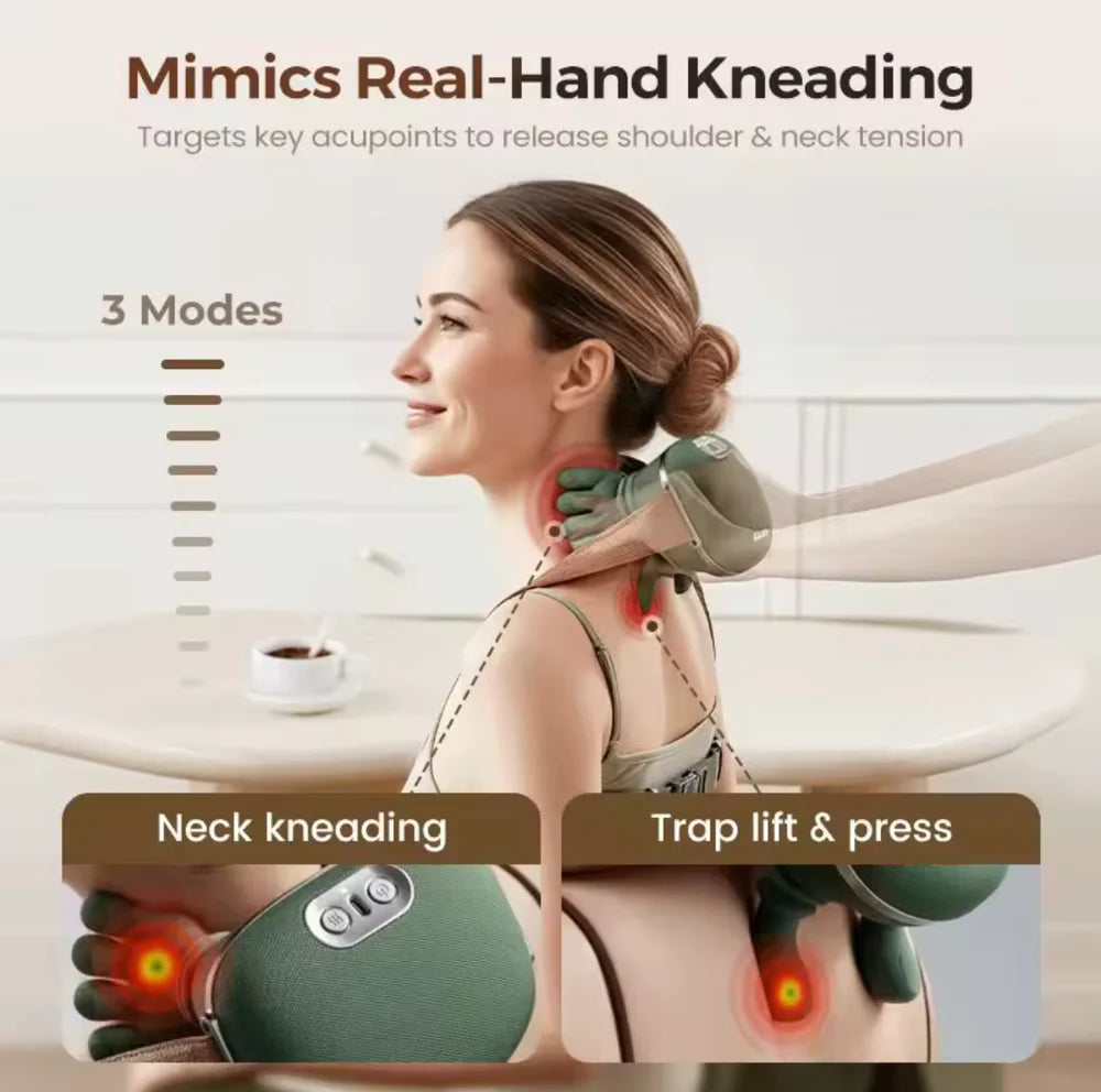 Heated Pillow Neck And Back Shoulder Massager (Free delivery)