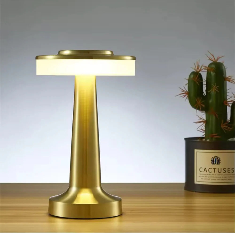 LED Table Lamp, Touch Sensor Desktop Night Lamp, Wireless Bedroom Decor Light, Rechargeable