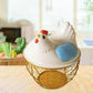 Luxury Hen Shaped Egg Basket with Lid