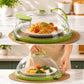 Transparent Food Cover Dome, Microwave Splatter Cover With Water Steamer, Reusable Microwave Food Cover, Kitchen Food Cover with Lock Clips
