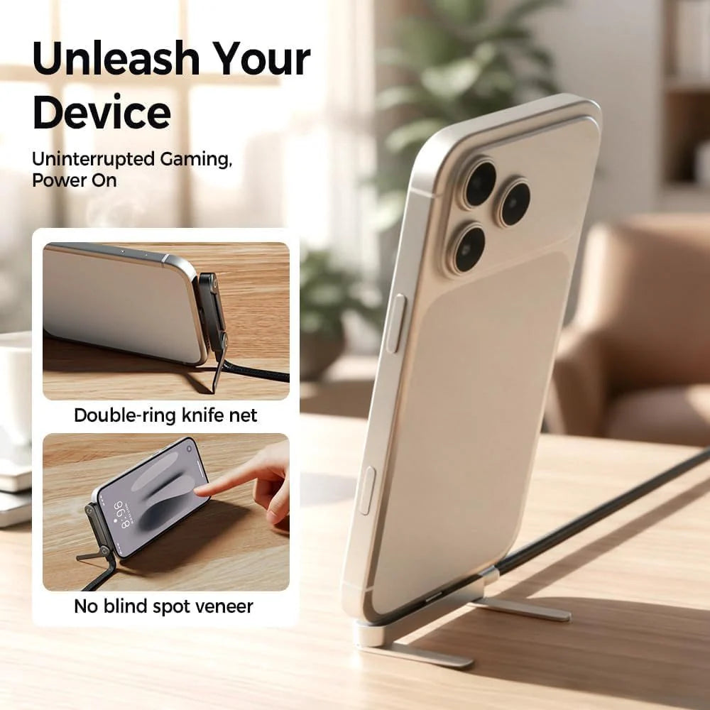 2 In 1 Cable With Mobile Stand, Charging Cable With Phone Bracket, Foldable Charging Cable With Stand