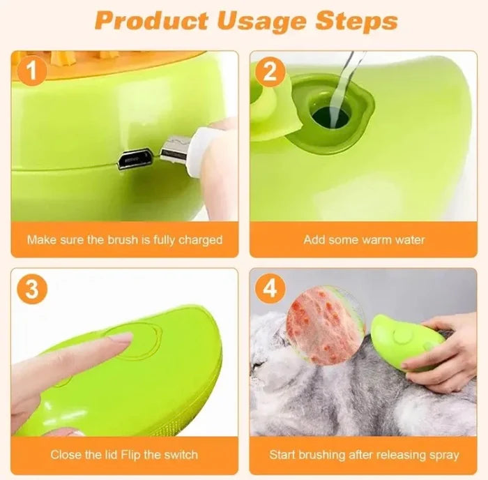 Pet Grooming Massage Comb, Soft Silicone Steam Brush For Cat, Hair Removal Comb Anti Flying Brush (free delivery)