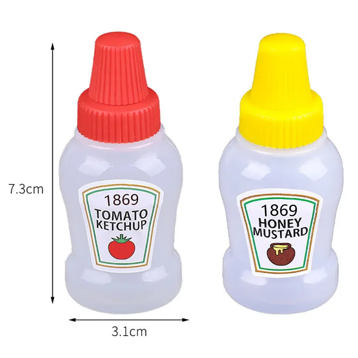 Mini Sauce Bottles for Lunch Box (4 Pcs)