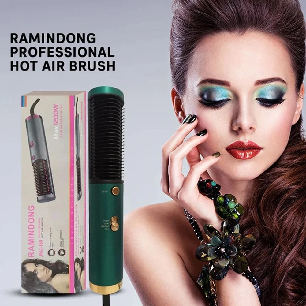 Multifunctional Hot Air Comb Straightening Hair Dryer Curler Straight Hair 3 In 1 Hair Dryer Brush Styling Tool