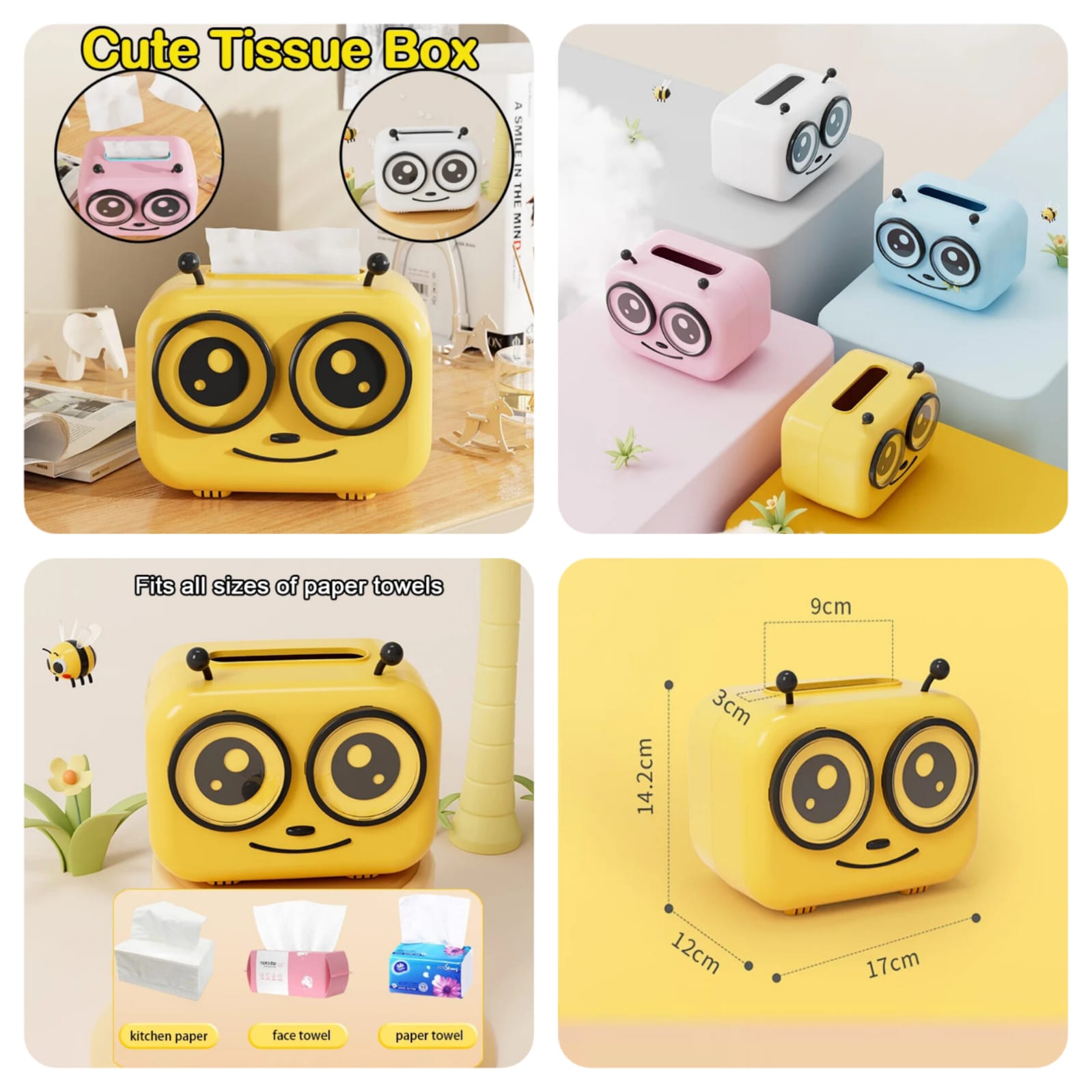 Cute Honey Bee Tissue Box