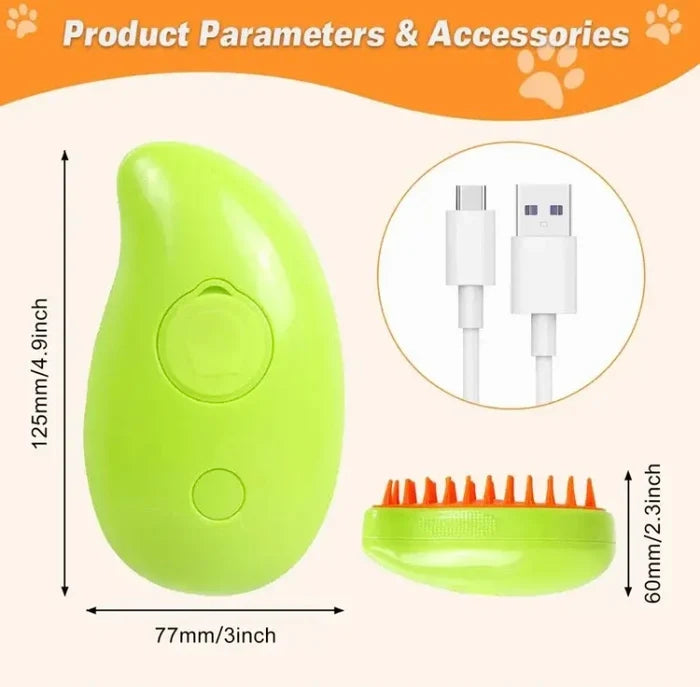 Pet Grooming Massage Comb, Soft Silicone Steam Brush For Cat, Hair Removal Comb Anti Flying Brush (free delivery)