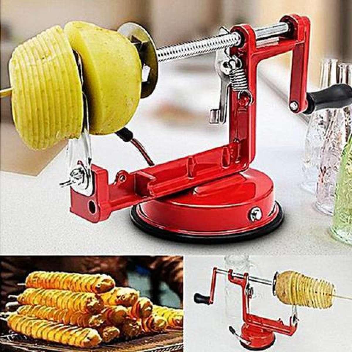 Potato spiral slicer