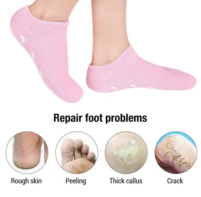 Reusable Moisturizing Gel Socks Pair