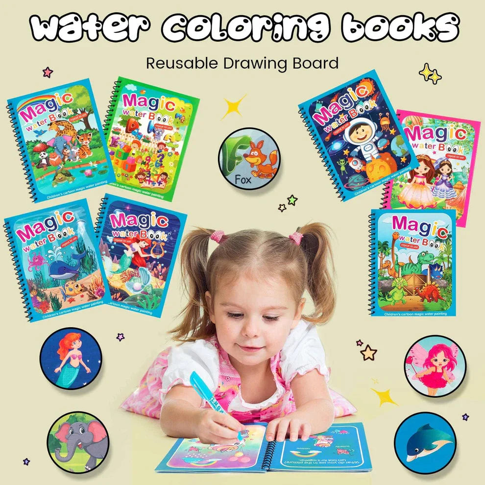 Magic Water Painting Book