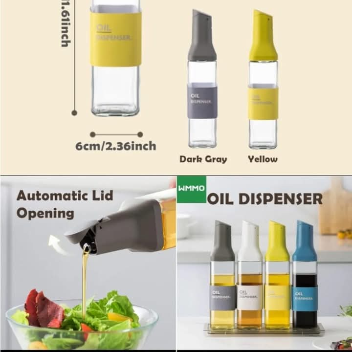 Auto opening oil and vinegar bottle