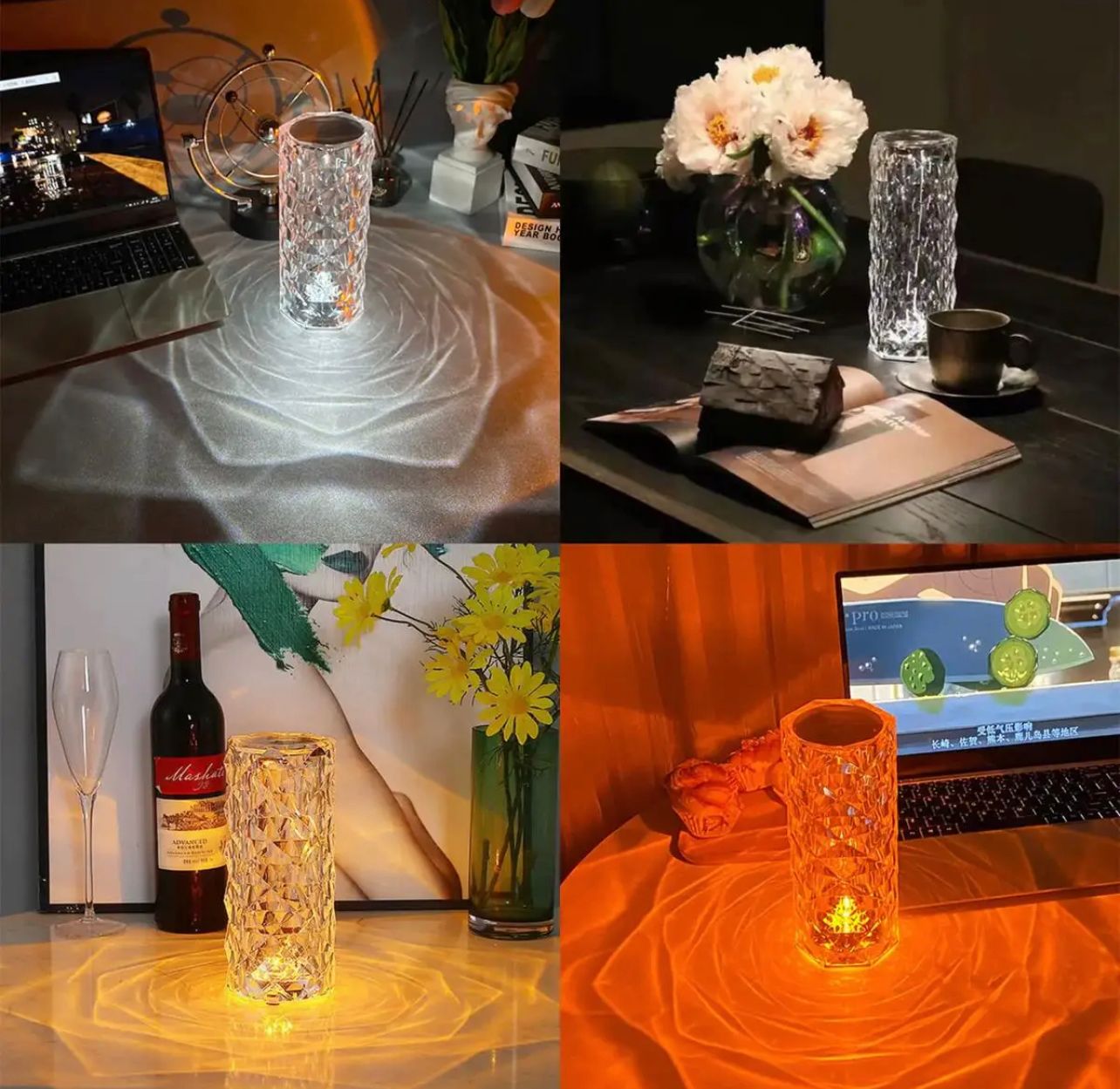 16 Color Crystal Lamp With Remote.