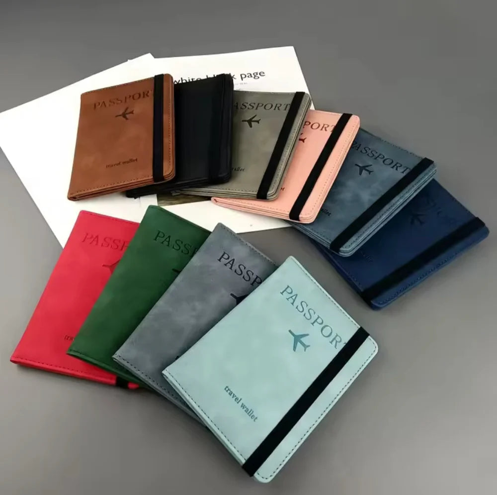 Imported leather passport wallet