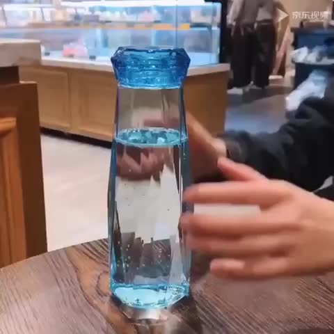 Crystal Glass Water Bottle and Plastic LID