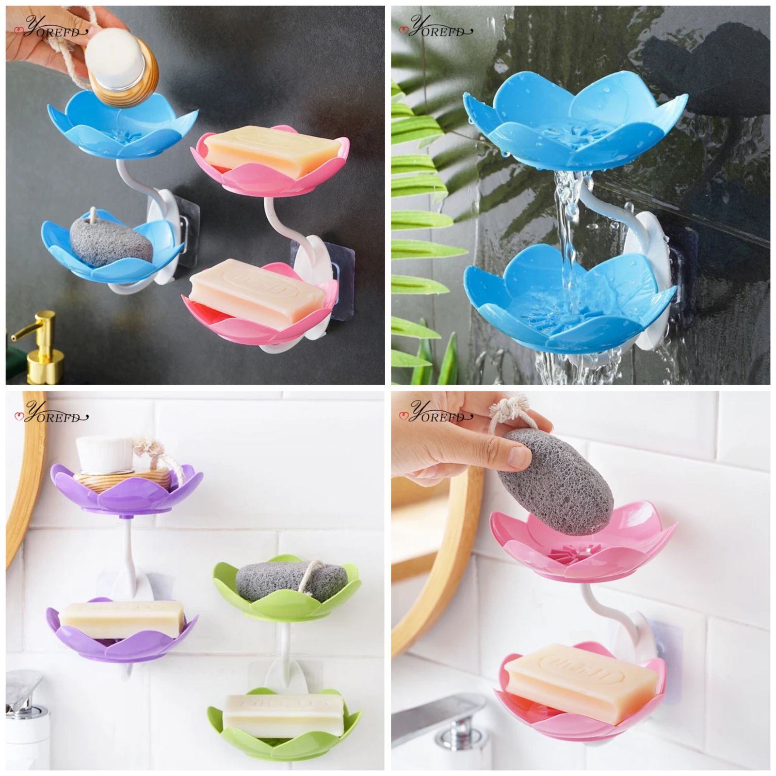 Wall Mounted Double Layer Soap Holder