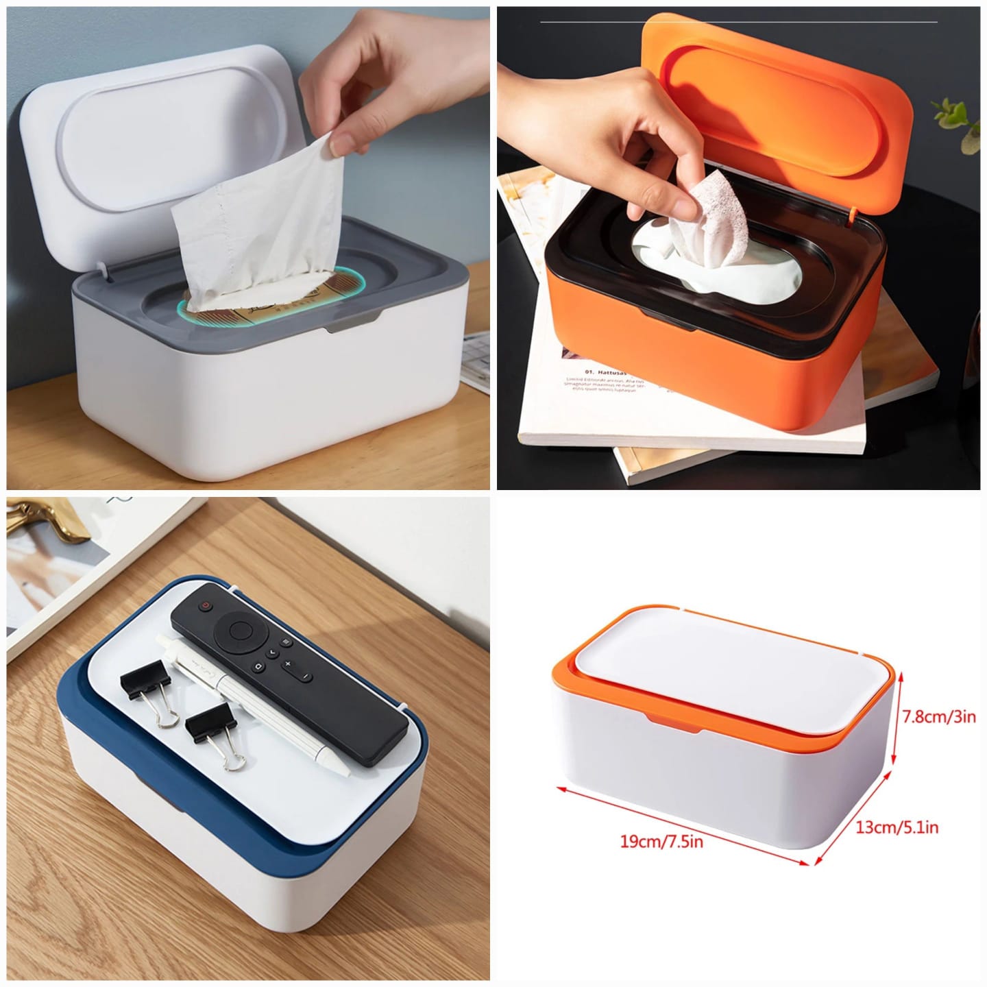 Portable Tissue Box With Lid