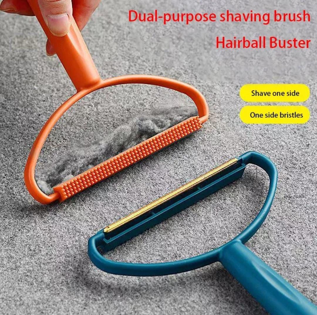 PORTABLE MANUAL DOUBLE SIDED LINT HAIR REMOVER