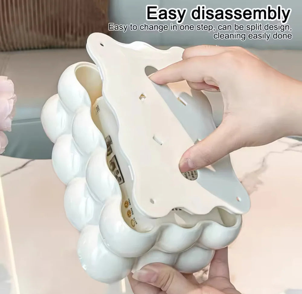 Bubble Shape Tissue Box Holder, Non Slip Ceramic Tissue Box Cover, Desktop Tissue Organizer
