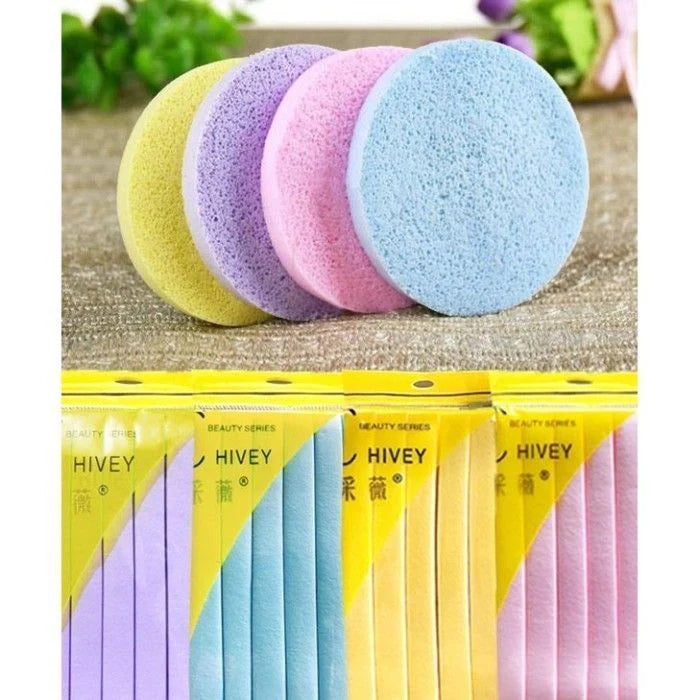 Facial Cleansing Sponges Soft Compressed, Deep Clean & Reusable