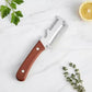 3 In 1 Vegetables Peeler With Wooden Handle, Stainless Steel Scallion Shredder, Multifunctional Vegetable Slicing Peeler, Kitchen Tool