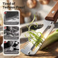 3 In 1 Vegetables Peeler With Wooden Handle, Stainless Steel Scallion Shredder, Multifunctional Vegetable Slicing Peeler, Kitchen Tool
