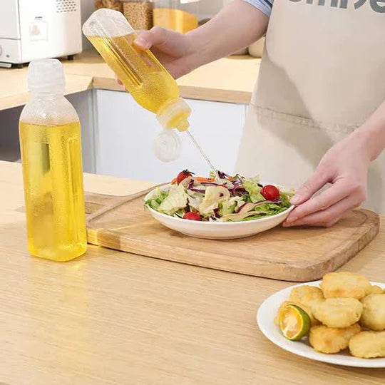 Kitchen Plastic Squeeze Oil Bottle