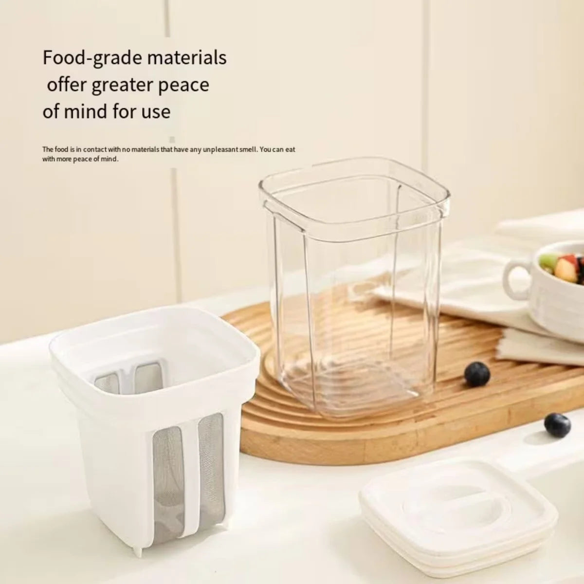 Multifunctional yogurt filter with mesh steamer