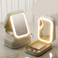 Travel Makeup Case With LED Light Mirror, Cosmetic Bag With LED Light Mirror, Portable Mini Jewelry Box With Adjustable LED Light Mirror