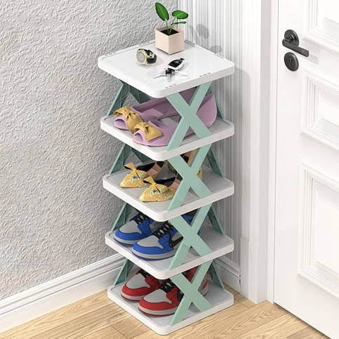 5 Layer X Shape Foldable Shoe Rack