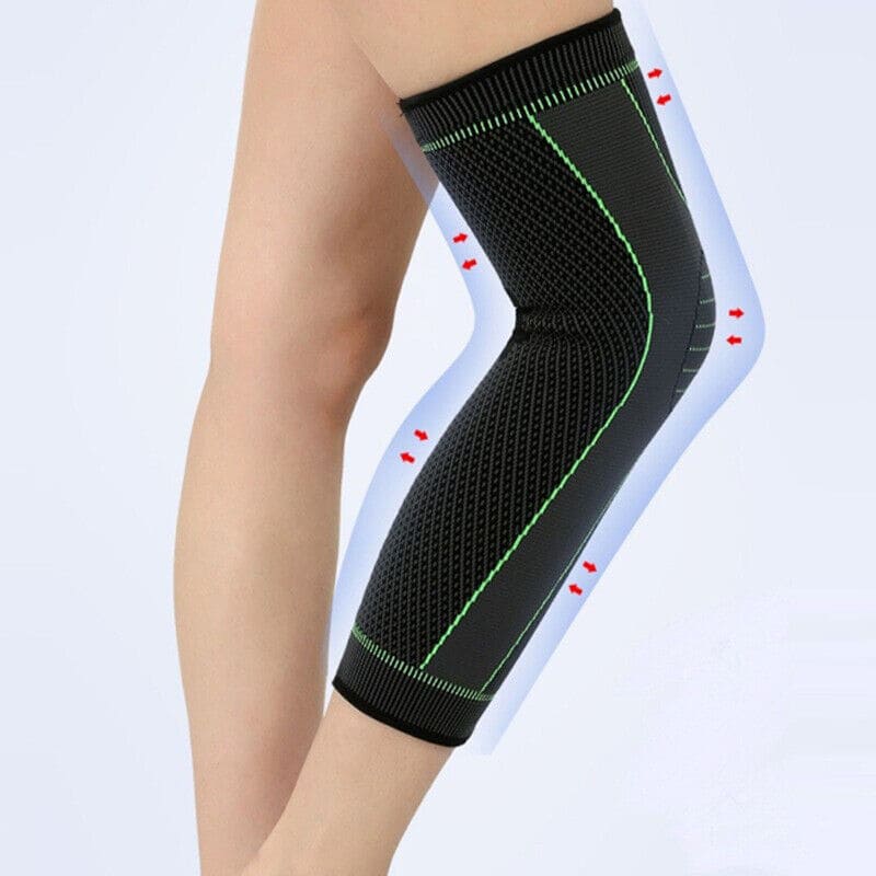 Long Leg Compression Knee Support with Adjustable Strap