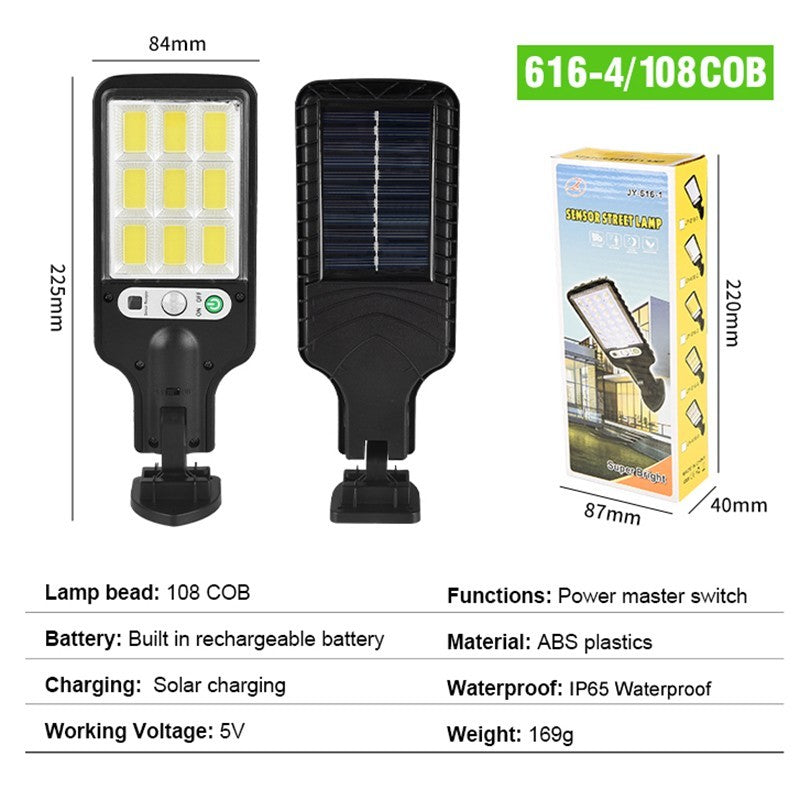 COB Outdoor Solar Lights LED Solar Garden Lamp 3Mode Waterproof Motion Sensor Wall Lighting for Patio Garden Solar Light