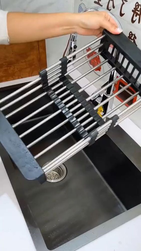 Expandable In Sink Kitchen Dish Drying Rack Over The Sink