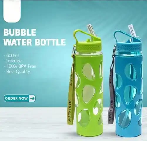 WATER BOTTLE FOR KIDS/ ICE CUBE WATER BOTTLE/ 600ML