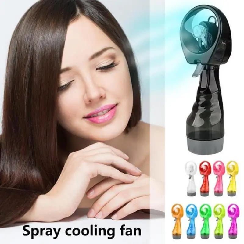 AA+ BATTERY OPERATED MINI HANDHELD WATER SPRAY FAN BOTTLE PORTABLE FOR SUMMER COOLING WATER MIST