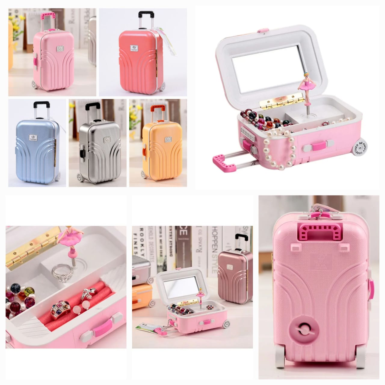 Creative Suitcase Style Music/Jewellery Mini Storage Box