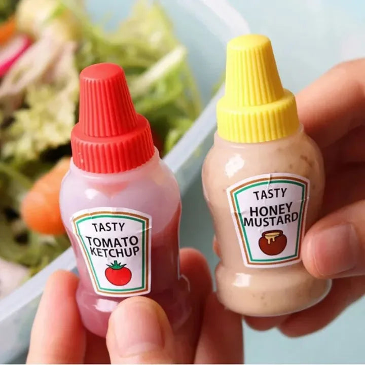 Mini Sauce Bottles for Lunch Box (4 Pcs)