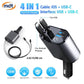 4 In 1 Retractable Car Charger with Free Delivery