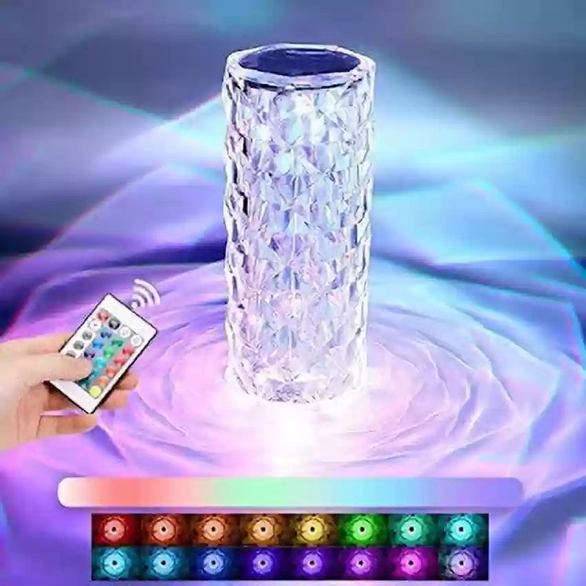 16 Color Crystal Lamp With Remote.