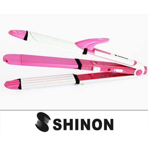 Shinon 4 in 1 Professional Hair Straightener, Curler And Crimper With Cover