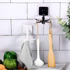 Wall Mounted 360° Rotating Folding Hanging Utensils Hook