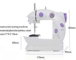 MINI SEWING MACHINE WITH DOUBLE THREADS AND TW SPEED CONTROL.