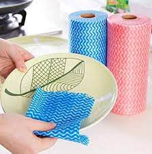 50PCS Non Woven Wiping Towel Wash Clean Disposable Cloth for Kitchen Home 1 Roll