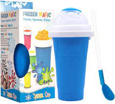 Slushy Maker Cup Quick Frozen Smoothies Ice Cream Maker Summer Juice Iced Cup Freezed Portable Squeeze Slushie Cup DIY Homemade